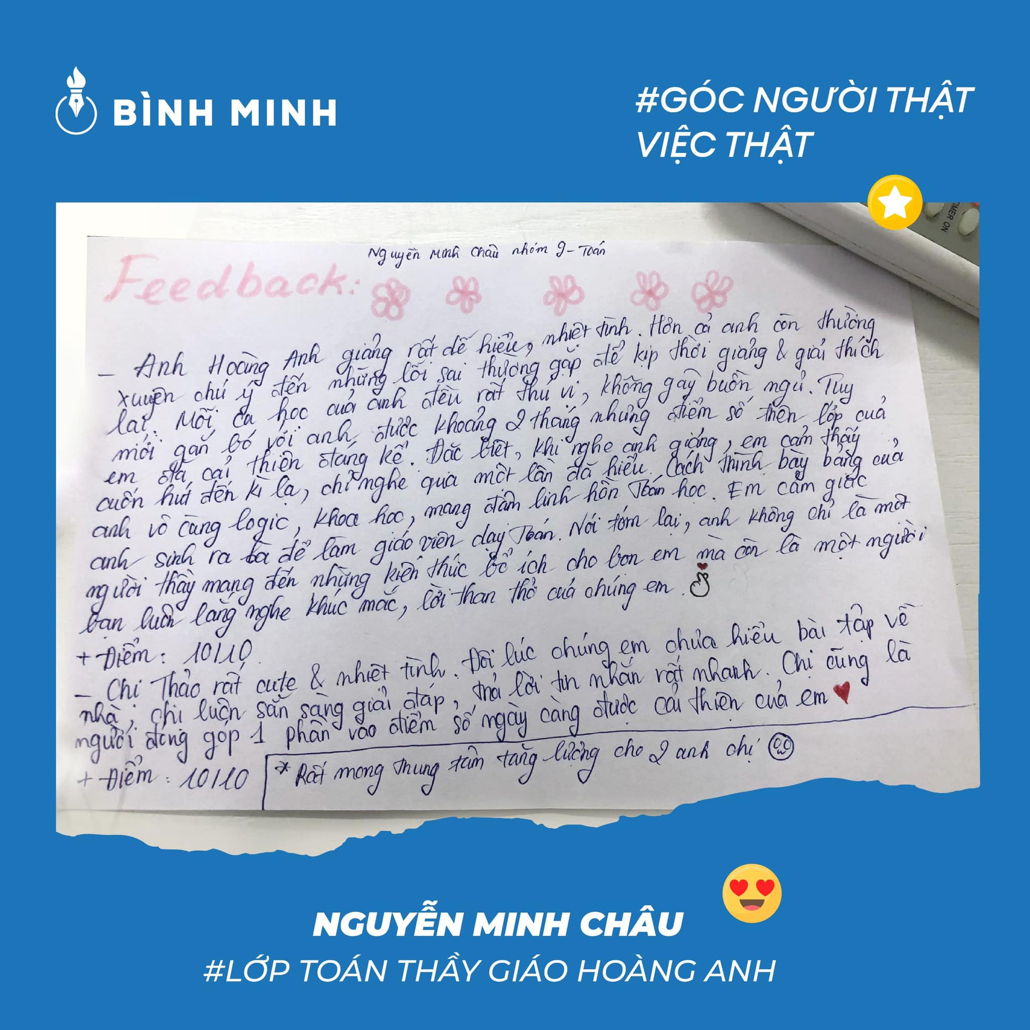 Chia Sẻ Của Học Sinh Về Lớp Toán 11 - Bình Minh