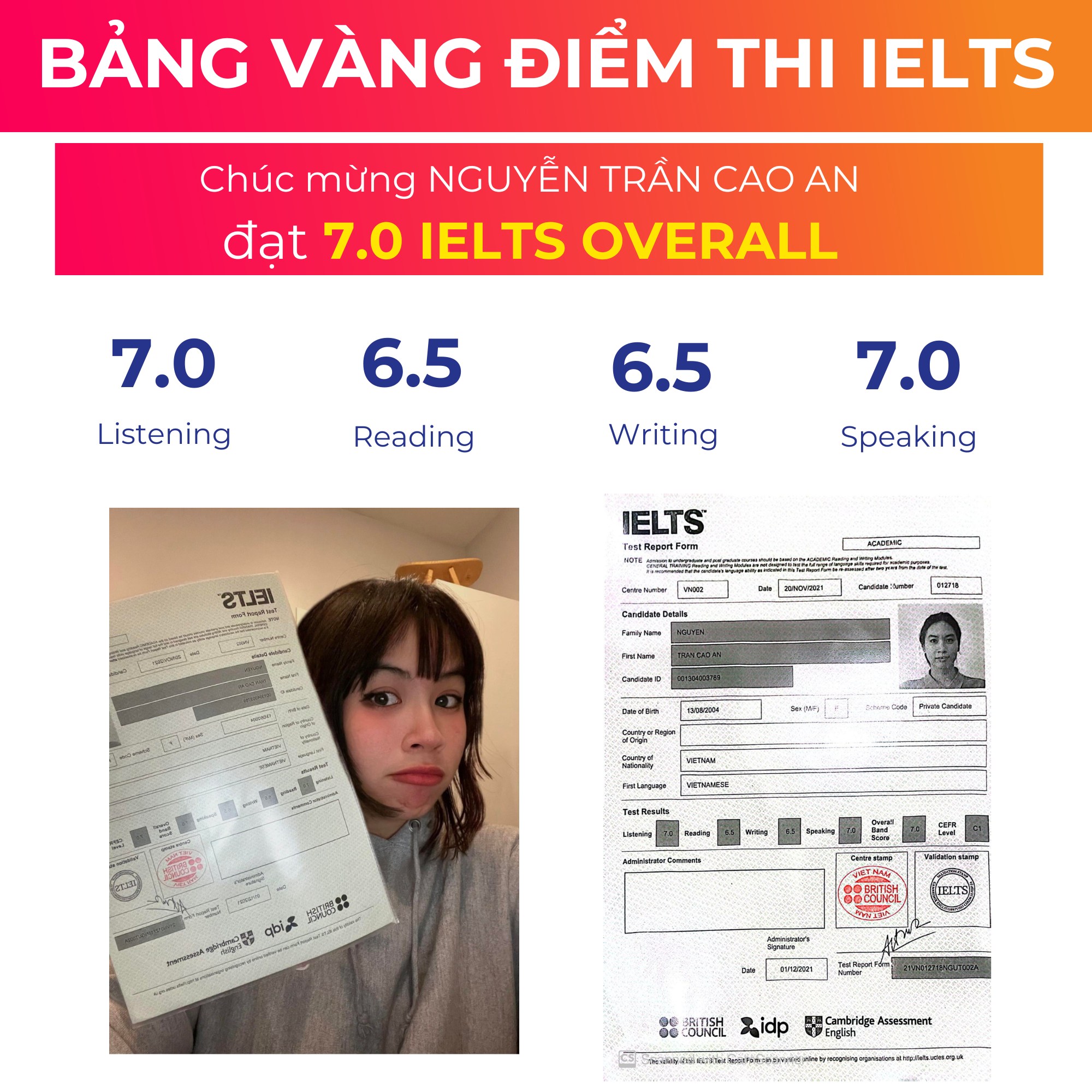 Đạt Ielts 7.0 Quá Dễ Khi Học Thầy Cao Viết Minh Tùng