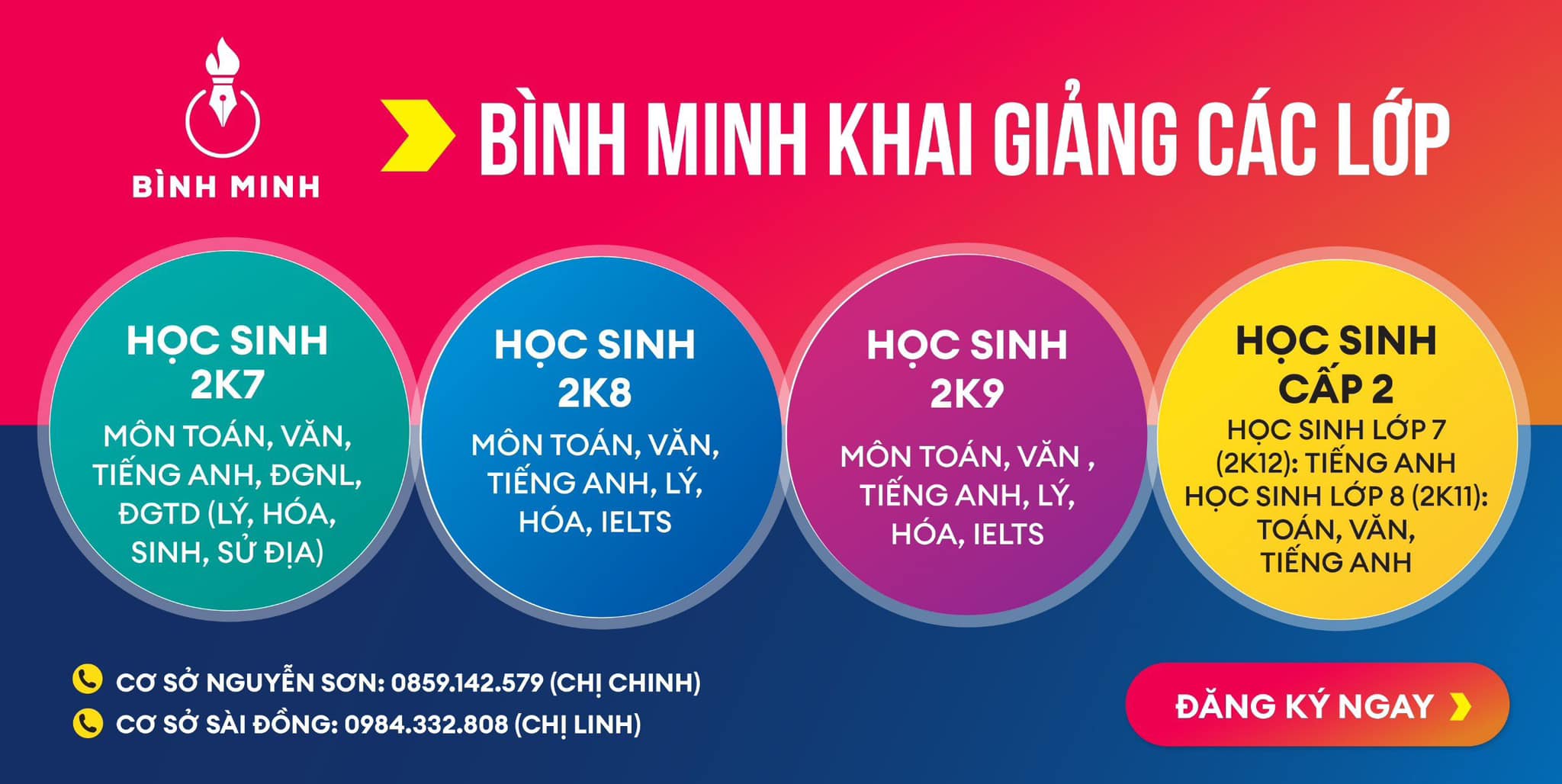 Học Bình Minh 100% Đỗ Cấp 3 Đỗ Đại Học Top